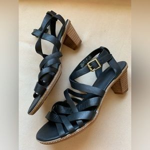 Timberland Ankle Strap High Heels Woman Size 8 Black